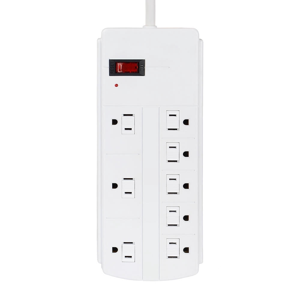 8-Outlet Surge Protector Power Strip with 3.28ft Cord 125V/15A/1875W