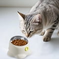 thumbnail image 3 of TIELUTT Bol d'Alimentation pour Chat avec Base Robuste Grand Bol pour Chien pour Ralentir l'Alimentation Bols de Nourriture pour Chien en Acier Inoxydable avec Support Bol d'Alimentation pour Litière de Chiot Mangeoire Lente Bols pour Chien Mangeoire Lente en Céramique C, 3 of 6