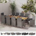 thumbnail image 3 of vidaXL Ensemble de Salle à Manger de Patio Table et Chaises Ensemble de Meubles en Rotin Poly, 3 of 6