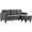 Dark Grey, variant on HOMCOM 3 Seater Sectional Sofa, Sectional Couch with Ottoman, Dark Grey