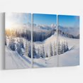 thumbnail image 2 of Designart Winter Mountains Panorama Canvas Wall Art, 2 of 4