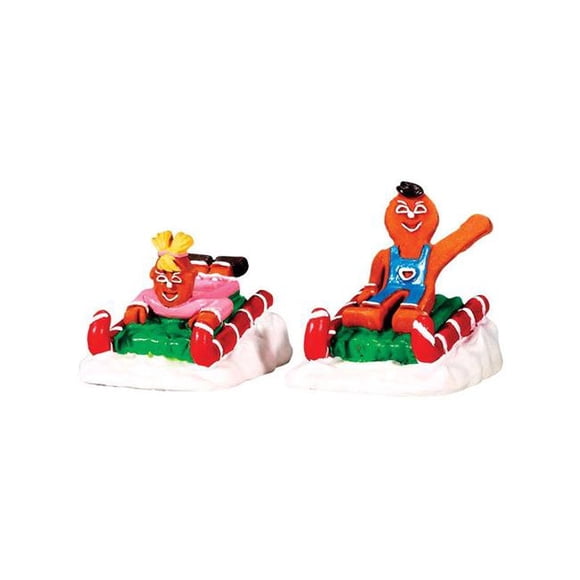 Lemax 9429648 1.75 in. Sweet Sledding Porcelain Village Accessory Multicolored - Polyresin -