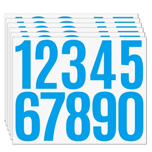 3 inch Self Adhesive Vinyl Waterproof Mailbox Numbers Stickers 0-9 Mailbox Numbers Sticker 6 Sheets Strong Self Adhesive Vinyl House Numbers for mailbox House Address Stickers