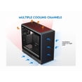 thumbnail image 3 of DIYPC DIY-ATX08-Wood Black USB3.0 /Type C ATX Mid Tower Gaming Computer Case w/ Tempered Glass Side Panel and Walnut Wood Front Panel, 3 of 14