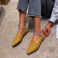 thumbnail image 2 of B91xZ Mocassins pour Femmes Bout Rond Plats Extensibles Mode Décontractée Chaussures de Soirée, Jaune 5.5, 2 of 5