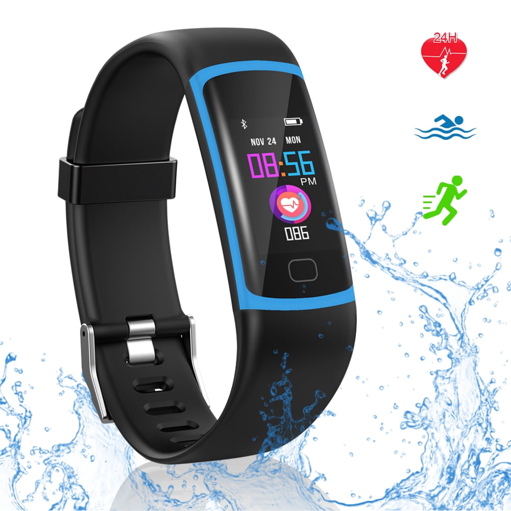 APPIE Fitness Tracker Watch,Activity Tracker Health Exercise Watch w/Heart Rate Monitor Waterproof IP68 Smart Fitness Band with Sleep Monitor, Step Counter Pedometer Watch for Adults Kids (Blue)