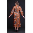 thumbnail image 4 of Bimba Robe de Chambre pour Femmes Orange Moyenne Bird Blossom & Robin Peignoir Long Mariée Préparation Chemise Imprimée Peignoir de Bain Filles P, 4 of 5