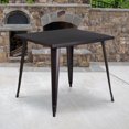 thumbnail image 3 of 31.75'' Square Black Metal Indoor-Outdoor Table, 3 of 3