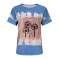 thumbnail image 5 of Pompotops Femmes Été Sexy Dégradé Print Femmes Régulières Manches Courtes Top, 5 of 5