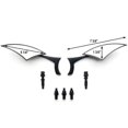 thumbnail image 2 of Krator Custom Rear View Mirrors Black Pair w/Adapters Compatible with Kawasaki VN Vulcan Classic Drifter 800, 2 of 3