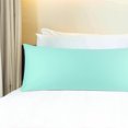 thumbnail image 2 of PiccoCasa Body Pillowcase 300 Thread Count Egyptian Cotton Pillowcase Queen Cyan, 2 of 10