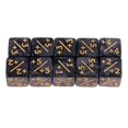 thumbnail image 2 of Bunblic 5-10pack Resin 6 Side Dice Set Mathematics Teaching Aid Fractional Dice Black 10 Pcs, 2 of 8