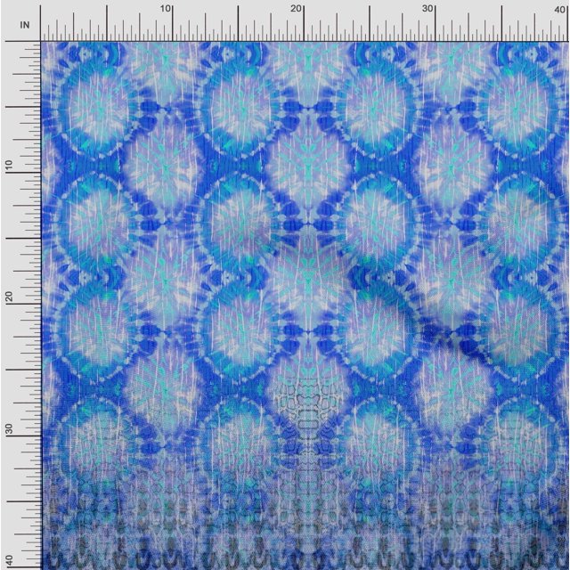 Soimoi Silk Fabric Tie & Dye Panel Print Fabric by Yard 42 Inch Wide