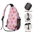 thumbnail image 4 of Donut Lover Candy Cake Doughnut Coffee Lightweight Travel Sling Backpack Multipurpose Durable Small Travel Backpack, 4 of 6