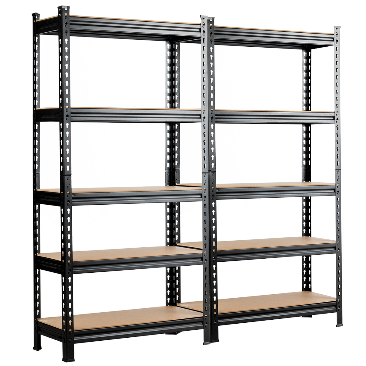 Costway 2 Pcs Étagères de Rangement en Métal à 5 Niveaux 60 Pieds' Garage Ajustable