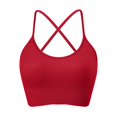 thumbnail image 1 of Harpily 2025 Bra Women's Comfortable Slim Strap Fit Back Sports Quick Drying And Shockproof Large Open Back Yoga Removable Chest Pad Bra, 1 of 6