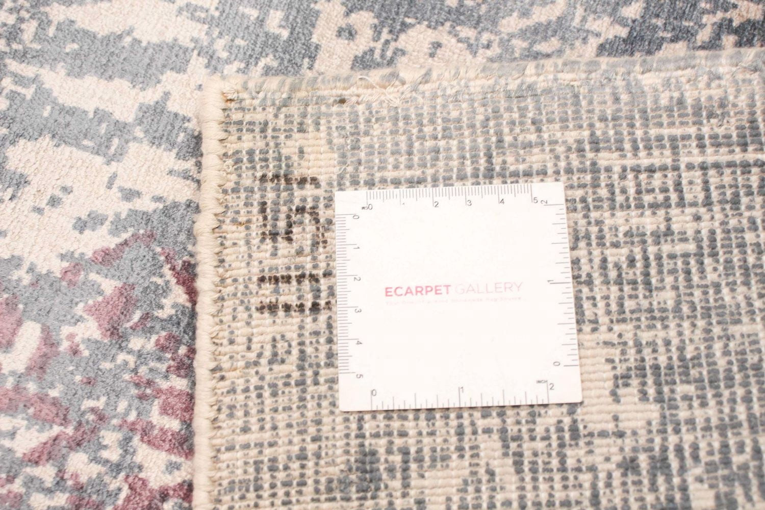 ECARPETGALLERY 4'11" x 7'7"  Contemporary Galleria Hand Loomed Area Rug for Living Room, Dining Room and Bedroom in Ivory