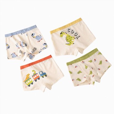 gdxvjhbj Kid Briefs Boys Underwear, Soft Tagless Panties for Toddlers Little Kids' Comfort, Breathable Boxer Briefs 4 Packs 4T 5T (Beige,4-5 Years)