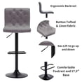 thumbnail image 3 of Heavenly Collection Grey Tufted Adjustable Stool Set of 3, 3 of 9