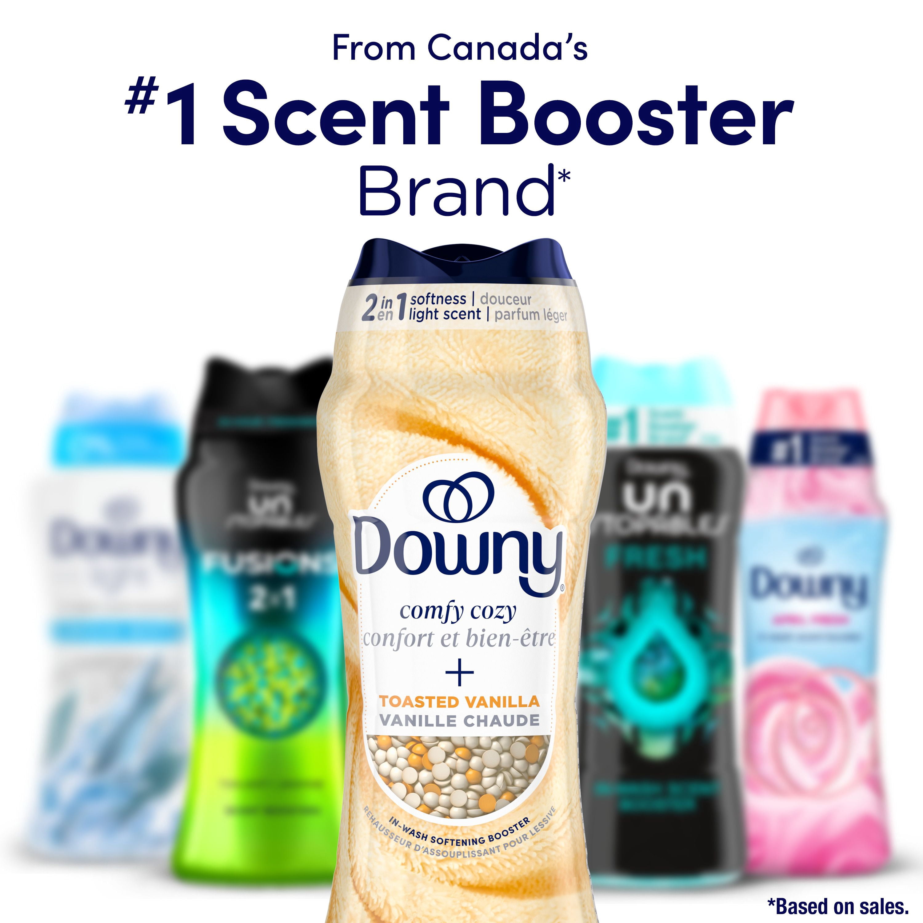 Downy Comfy Cozy In-Wash Laundry Scent Booster Beads, Toasted Vanilla Scent, Fabric Sottener Beads and Freshness