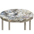thumbnail image 3 of Steve Silver Table Gigogne à Dessus en Agate Nickel Onyx - Ensemble de 2, 3 of 4