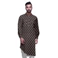 thumbnail image 1 of Atasi Kurta Traditionnel en Rayonne Imprimée à Col Mandarin pour Hommes Chemise Décontractée, 1 of 6