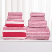 ZZkhGO Velvet Towel Set, 8PC Highly Absorbent Bath Towels, Soft Spa Gym Towels for Bathroom Home Hotel