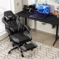 thumbnail image 4 of Gymax Office Computer Desk Chair Gaming Chair Adjustable Swivel w/Footrest Grey, 4 of 10