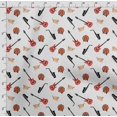 thumbnail image 4 of Soimoi Musical Instruments Print, Velvet Fabric, Decor Sewing Fabric by The Yard 54 Inch Wide,Decorative Fabric for Upholstery and Home Accents, Orange, 4 of 5