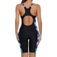 thumbnail image 4 of Charmo Women's Boyleg Swimsuits Racerback Athletic One Piece Bathing Suits Knee Length Bodysuits, 4 of 6