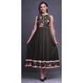 thumbnail image 2 of Bimba Black4 Robe Anarkali Florale pour Femmes Kurti Imprimée Ethnique Indienne Longue Kurta Robe de Soirée Moyen, 2 of 6