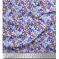 thumbnail image 1 of Soimoi Georgette Viscose Fabric Leaves & Bell Floral Decor Fabric Printed Yard 42 Inch Wide, 1 of 3