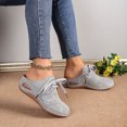 thumbnail image 4 of Sabots à Talon Compensé pour Femmes, Mules à Enfiler, Chaussures Confortables à Lacets, Bout Fermé, Sandales d'Été Sans Talon, 4 of 7