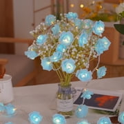 UsRHHA LED Roses String Lights Colorful Flashing Battery Lights, 10 LED Flower Lamps for Bedroom Party Wedding Romantic Decor, Decorative Lights String Set