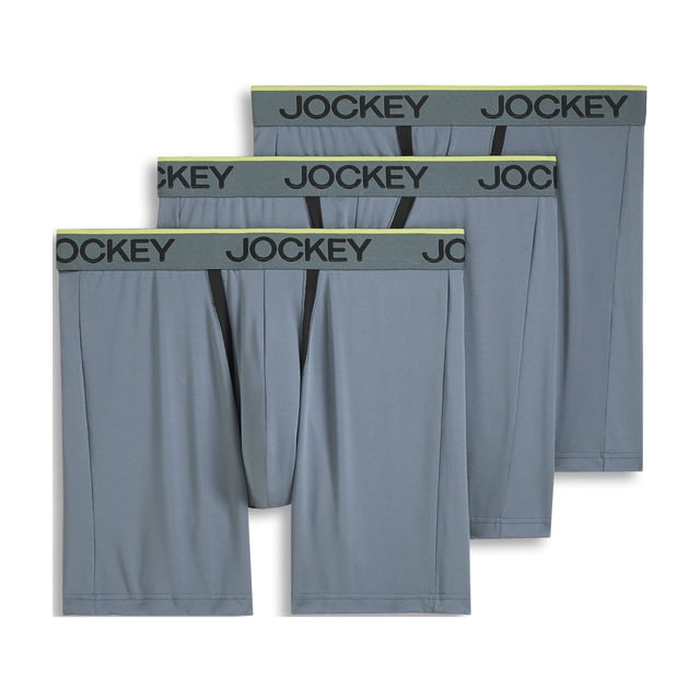 Jockey Men's Chafe Proof Pouch Microfiber 6" Boxer Brief - 3 Pack