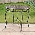 thumbnail image 3 of International Caravan 3554-TBL-RT-BN Table Bistro en Fer à Clous Décoratifs - Brun Rustique, 3 of 3