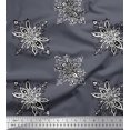 thumbnail image 1 of Soimoi Moss Georgette Fabric Floral Block Print Fabric by The Yard 42 Inch Wide, 1 of 3
