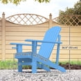 thumbnail image 3 of Outsunny Classic Adirondack Chair with Cup Holder for Backyard Blue, 3 of 10