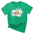 thumbnail image 5 of KIHOUT Nouveau Haut de Mode d'Été pour Femmes 2025, T-Shirt à Manches Courtes à Col Rond Décontracté à Imprimé Floral Vert m, 5 of 5