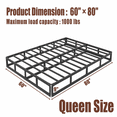 thumbnail image 2 of COMASACH Base de Matelas à Sommier Intelligent en Métal de 9 Pouces, Format Grand Lit, 2 of 7
