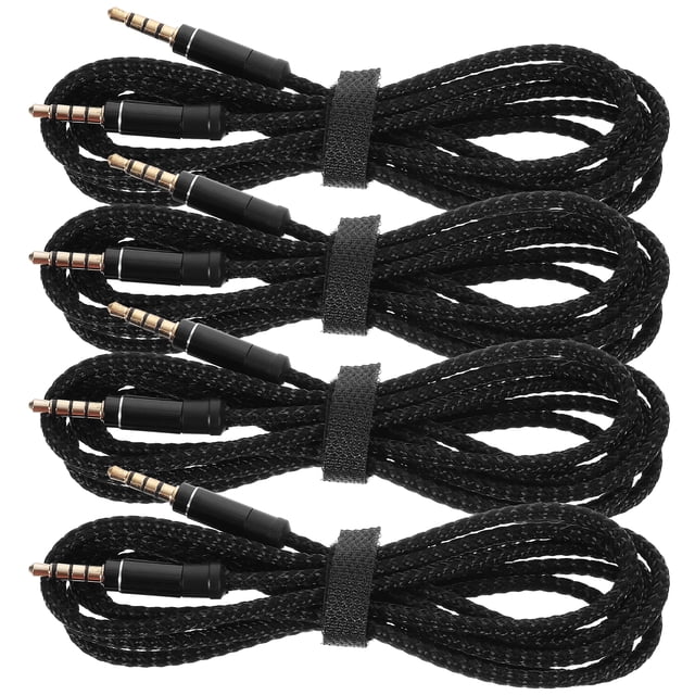 4 Pcs Câble Audio Professionnel 3.5mm Mâle à Mâle Câble en Nylon Câble Auxiliaire