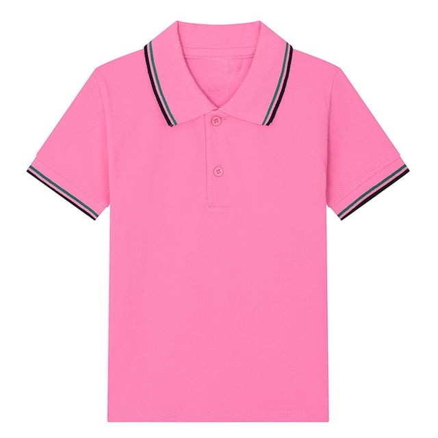 Polo pour Garçons Polo Uni Chemises Mode Polo à Manches Courtes 12-13 Ans Mode Garçons