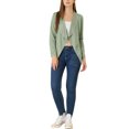 thumbnail image 2 of INSPIRE CHIC Veste en Faux Suède pour Femme à Manches Longues, devant Drapé, Vestes de Moto, 2 of 6