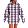 thumbnail image 2 of Cadeau pour Filles Vestes à Capuche pour Femmes Grande Taille Chandails en Molleton et Chandails à Capuchon Mode Hiver Manches Longues Régulier Imprimé Confortable Débardeur Violet m, 2 of 3