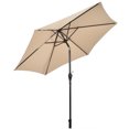thumbnail image 4 of Gymax 9 ft Outdoor Patio Market Table Umbrella Garden Yard w/ Crank 6 Ribs Beige, 4 of 7
