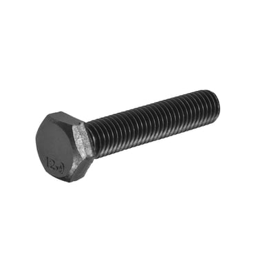 M10-1.5 x 50mm Left Hand Hex Head Bolt, Black Oxide Carbon Steel Reverse Fully Threaded Fastener Screws Bolts for Machinery, Automobiles and Construction