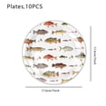 thumbnail image 3 of Iumwxz Fishing Party Decor Disposable Tableware Set Themed Birthday Plates Cups Complete Easy Clean Holiday Event Festive Gathering Celebration Single Pack, 3 of 3