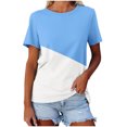 thumbnail image 1 of Birdeem T-Shirt d'Été pour Femmes à Col Rond à Manches Courtes Assorti de Couleurs Haut/chemise à Col Rond à Manches Courtes, 1 of 12