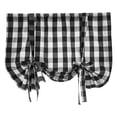 thumbnail image 2 of Valances Farmhouse Country Window Curtain Decor Black 60x120cm, 2 of 8