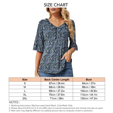 Ruffle V Neck Blouse,Women Ruffle Trim Half V Neck Ruffle Trim Top Women Half Sleeve Top Modern Innovation